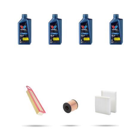 Kit tagliando 3 FILTRI e 4L OLIO compatibile con Citroen C3 II 1.4 vti 70kw dal 2009