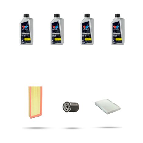 Kit tagliando 3 FILTRI e 4L OLIO compatibile con Citroen C3 Picasso 1.2 PureTech 81kw dal 2015