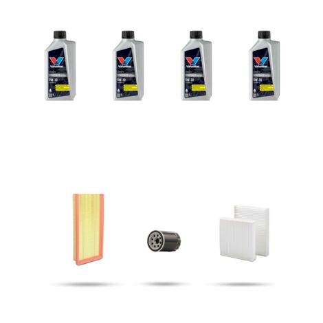Kit tagliando 3 FILTRI e 4L OLIO compatibile con Citroen Ds3 1.2 Puretech 81kw dal 2014