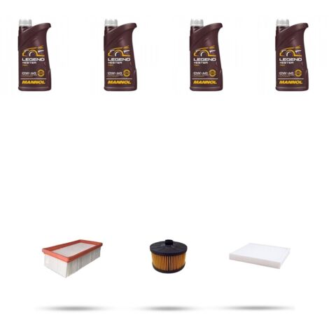 Kit tagliando 3 FILTRI e 4L OLIO compatibile con Dacia Duster II 1.0 tce 74kw dal 2019