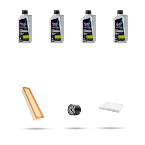 Kit tagliando 3 FILTRI e 4L OLIO compatibile con Dacia Lodgy 1.6 Mpi 61kw dal 2012