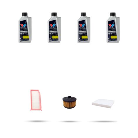 Kit tagliando 3 FILTRI e 4L OLIO compatibile con Dacia Logan II 0.9 tce 66kw dal 2013