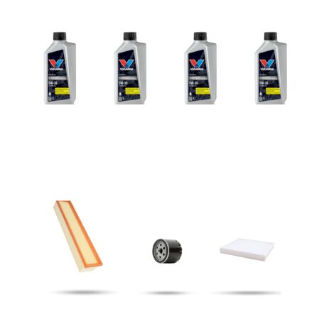 Kit tagliando 3 FILTRI e 4L OLIO compatibile con Dacia Logan II 1.2 16v 55kw dal 2013