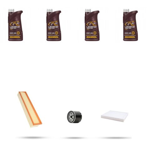 Kit tagliando 3 FILTRI e 4L OLIO compatibile con Dacia Logan II 1.2 16v Lpg 53kw dal 2013