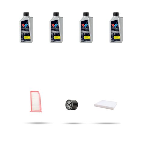 Kit tagliando 3 FILTRI e 4L OLIO compatibile con Dacia Logan II 1.6 62kw dal 2013
