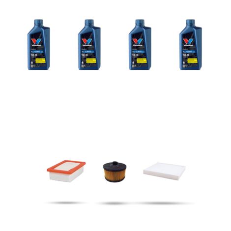 Kit tagliando 3 FILTRI e 4L OLIO compatibile con Dacia Logan III 1.0 Tce 74kw dal 2021