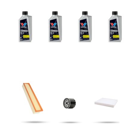 Kit tagliando 3 FILTRI e 4L OLIO compatibile con Dacia Sandero II 1.2 16v 55kw dal 2013