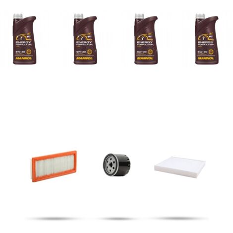 Kit tagliando 3 FILTRI e 4L OLIO compatibile con Dacia Sandero III 1.0 Sce 49kw dal 2021