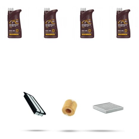 Kit tagliando 3 FILTRI e 4L OLIO compatibile con Daihatsu Sirion II 1.3 67kw dal 2008