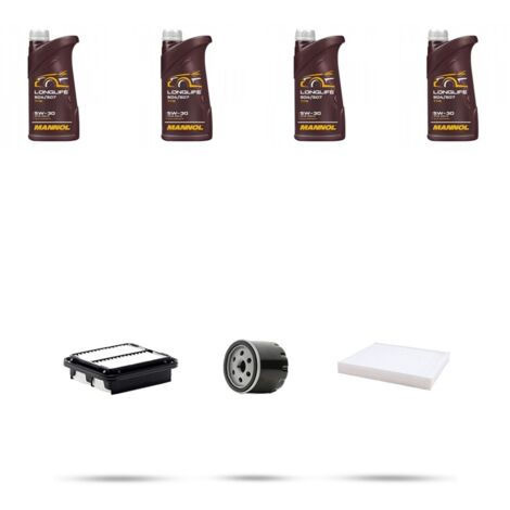 Kit tagliando 3 FILTRI e 4L OLIO compatibile con Daihatsu Terios 1.3 61kw dal 1997