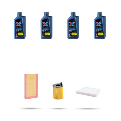 Kit tagliando 3 FILTRI e 4L OLIO compatibile con Fiat 500 0.9 TwinAir 63kw dal 2010