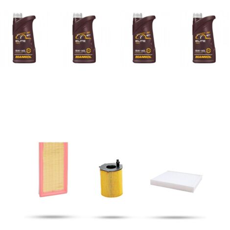 Kit tagliando 3 FILTRI e 4L OLIO compatibile con Fiat 500 0.9 TwinAir 63kw dal 2010