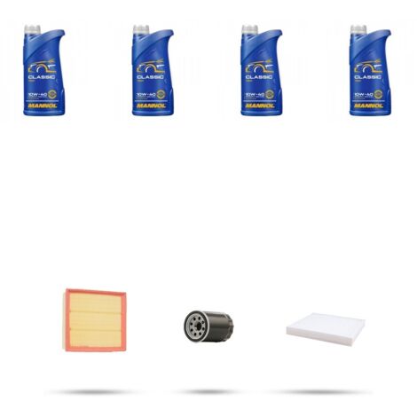 Kit tagliando 3 FILTRI e 4L OLIO compatibile con Fiat Multipla (186) 1.6 16v 70kw dal 1999 al 2010