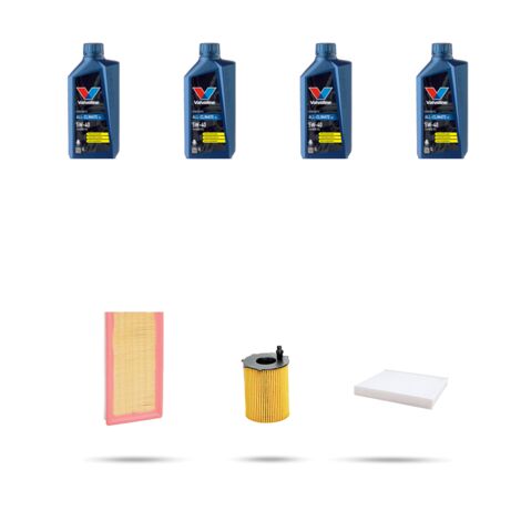 Kit tagliando 3 FILTRI e 4L OLIO compatibile con Fiat Panda III 0.9 TwinAir Turbo 63kw dal 2012