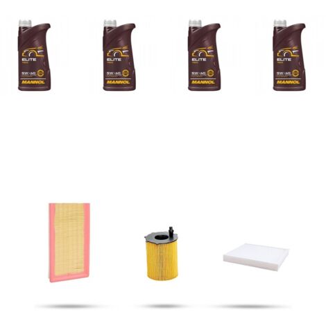 Kit tagliando 3 FILTRI e 4L OLIO compatibile con Fiat Panda III 0.9 TwinAir Turbo 63kw dal 2012