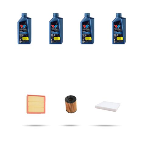 Kit tagliando 3 FILTRI e 4L OLIO compatibile con Fiat Punto Evo 1.4 16v 99kw dal 2009 al 2012