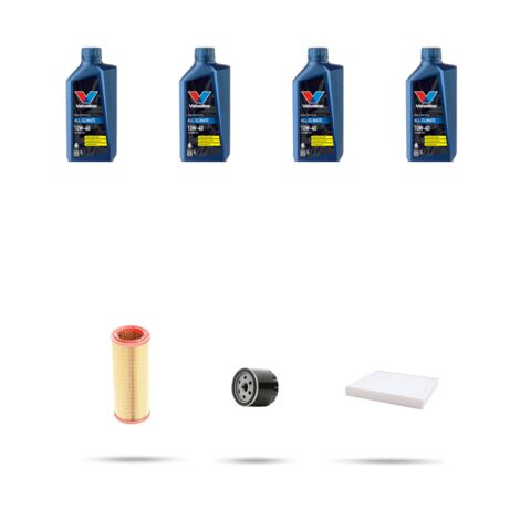 Kit tagliando 3 FILTRI e 4L OLIO compatibile con Fiat Punto II 1.8 16v 96kw dal 1999