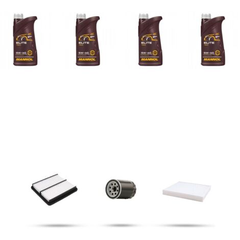 Kit tagliando 3 FILTRI e 4L OLIO compatibile con Fiat Sedici (189) 1.6 16v 79kw dal 2006