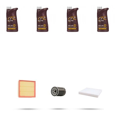 Kit tagliando 3 FILTRI e 4L OLIO compatibile con Fiat Sedici (189) 1.6 16v 88kw dal 2009