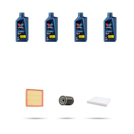 Kit tagliando 3 FILTRI e 4L OLIO compatibile con Fiat Sedici (189) 1.6 16v 88kw dal 2009