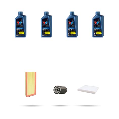 Kit tagliando 3 FILTRI e 4L OLIO compatibile con Fiat Stilo 1.6 16v 100kw dal 2005 al 2008