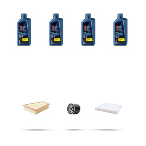 Kit tagliando 3 FILTRI e 4L OLIO compatibile con Ford Fiesta VI 1.25 60kw dal 2008