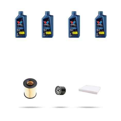 Kit tagliando 3 FILTRI e 4L OLIO compatibile con Ford Focus Cabriolet 1.6 16v 74kw dal 2006