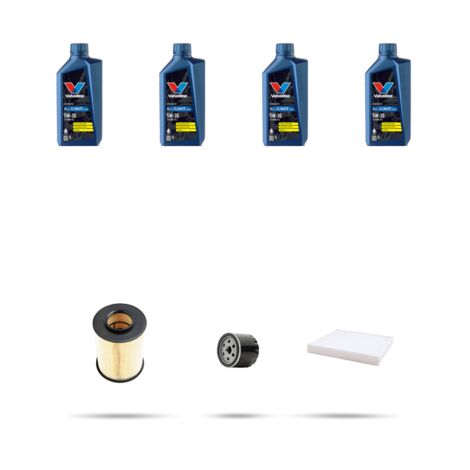 Kit tagliando 3 FILTRI e 4L OLIO compatibile con Ford Focus II 1.4 16V 59kw dal 2004
