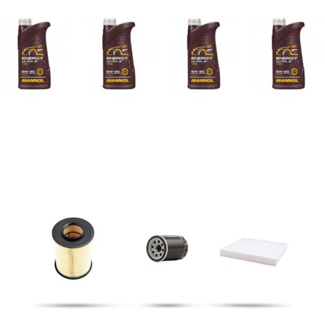 Kit tagliando 3 FILTRI e 4L OLIO compatibile con Ford Focus III 1.0 EcoBoost 92kw dal 2012