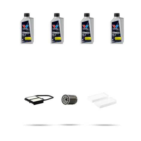 Kit tagliando 3 FILTRI e 4L OLIO compatibile con Honda Civic VII 1.6i 81kw dal 2001