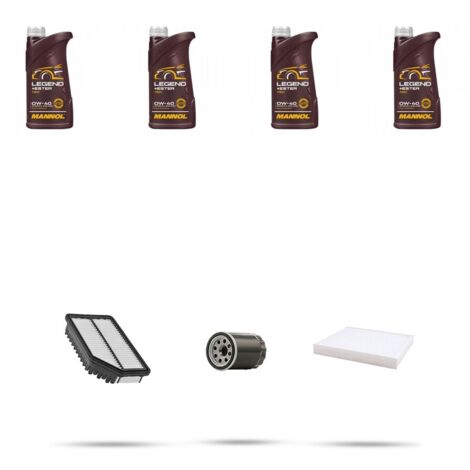 Kit tagliando 3 FILTRI e 4L OLIO compatibile con Honda CR-V III 2.0 110kw dal 2007