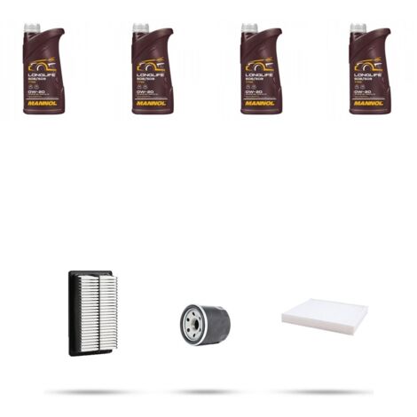 Kit tagliando 3 FILTRI e 4L OLIO compatibile con Hyundai Bayon 1.2 62kw dal 2021