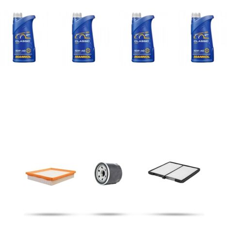 Kit tagliando 3 FILTRI e 4L OLIO compatibile con Hyundai Elantra 1.8 97kw dal 2000