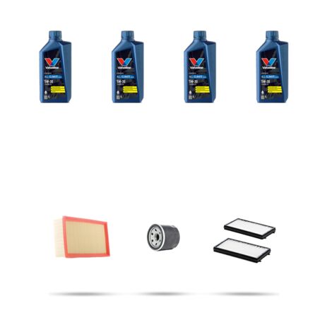Kit tagliando 3 FILTRI e 4L OLIO compatibile con Hyundai Getz 1.4 71kw dal 2005