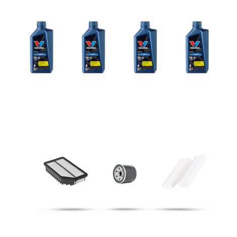 Kit tagliando 3 FILTRI e 4L OLIO compatibile con Hyundai i20 1.4 74KW dal 2009