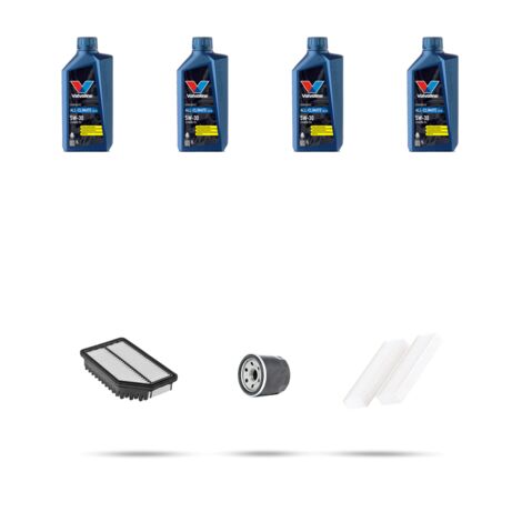 Kit tagliando 3 FILTRI e 4L OLIO compatibile con Hyundai i20 1.6 93KW dal 2009