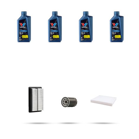 Kit tagliando 3 FILTRI e 4L OLIO compatibile con Hyundai i20 II 1.0 T-GDi 74KW dal 2016