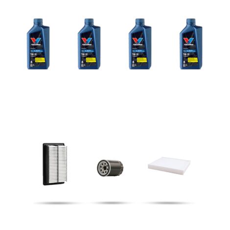 Kit tagliando 3 FILTRI e 4L OLIO compatibile con Hyundai i20 II 1.2 55kw dal 2014