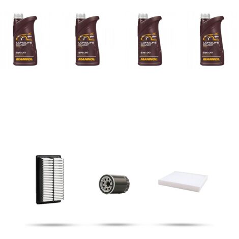 Kit tagliando 3 FILTRI e 4L OLIO compatibile con Hyundai i20 II 1.2 62kw dal 2014