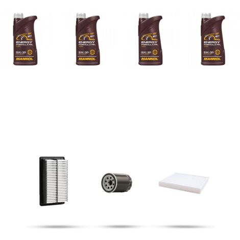 Kit tagliando 3 FILTRI e 4L OLIO compatibile con Hyundai i30 (PD,PDE) 1.0 T-GDi 88KW dal 2016