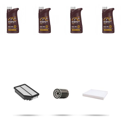 Kit tagliando 3 FILTRI e 4L OLIO compatibile con Hyundai ix20 1.6 16v 92kw dal 2010