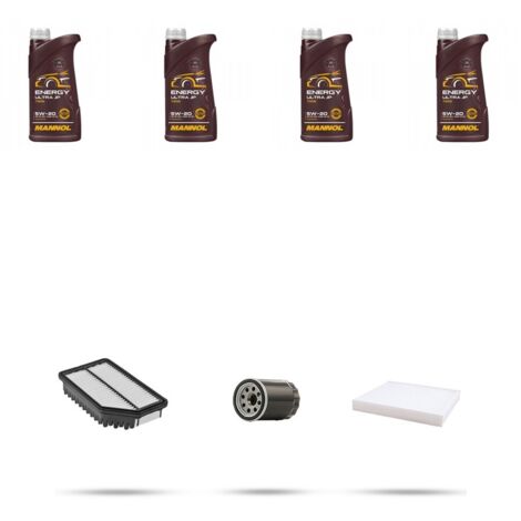 Kit tagliando 3 FILTRI e 4L OLIO compatibile con Hyundai ix20 1.6 LPG 92kw dal 2010