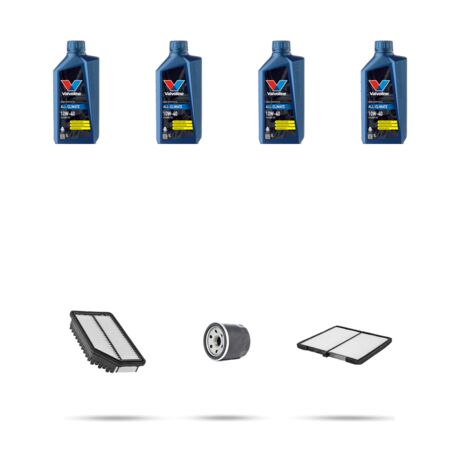 Kit tagliando 3 FILTRI e 4L OLIO compatibile con Hyundai Matrix 1.6 66kw dal 2002
