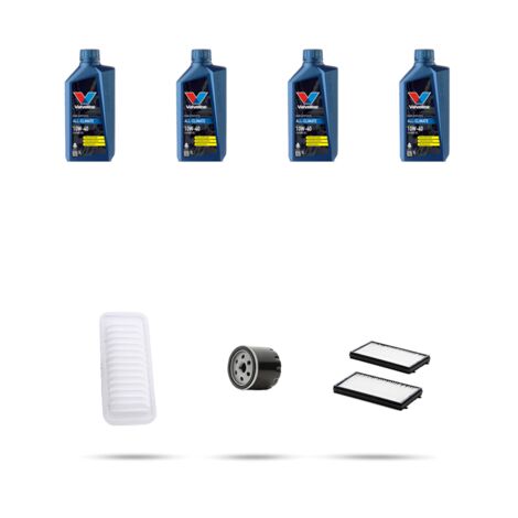 Kit tagliando 3 FILTRI e 4L OLIO compatibile con Mazda 2 (DE) 1.3 55kw dal 2007