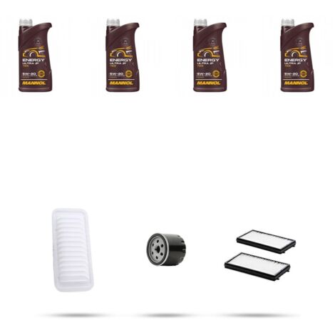 Kit tagliando 3 FILTRI e 4L OLIO compatibile con Mazda 2 (DE) 1.3 63kw dal 2007