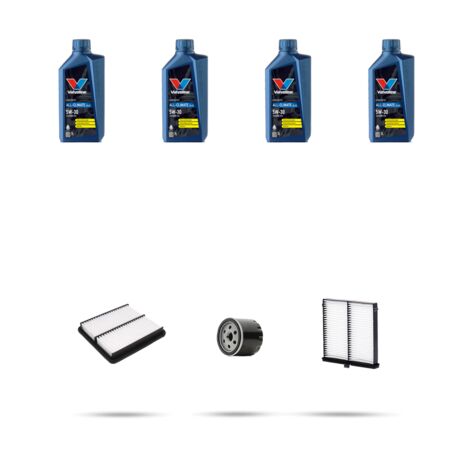 Kit tagliando 3 FILTRI e 4L OLIO compatibile con Mazda 3 (BM) 2.0 Skyactiv-G 150 110kw dal 2013