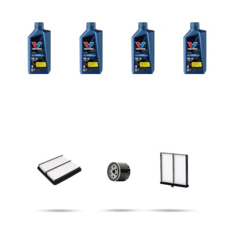 Kit tagliando 3 FILTRI e 4L OLIO compatibile con Mazda 3 (BP) 2.0 Skyactiv-G 90kw dal 2019