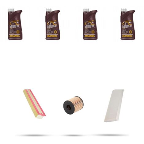 Kit tagliando 3 FILTRI e 4L OLIO compatibile con Mini Cooper II (R55,R56,R57,R59,R60,R61) 1.6 90kw dal 2010
