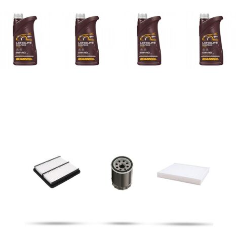 Kit tagliando 3 FILTRI e 4L OLIO compatibile con Mitsubishi Outlander II (CWW) 2.0 MIVEC 108kw dal 2010