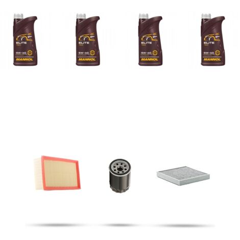Kit tagliando 3 FILTRI e 4L OLIO compatibile con Mitsubshi Colt VI (Z30) 1.5 80KW Dal 2004